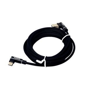 Sunix Siyah L Tipi 3 Metre 2 Amper Micro USB Şarj Data Kablosu