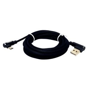 Sunix Siyah L Tipi 3 Metre 2 Amper Micro USB Şarj Data Kablosu