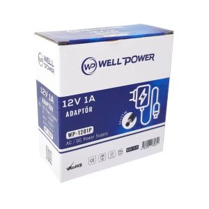 WellPower WP-1201P-Eko 12Volt 1Amper Adaptör 5.5x2.5mm Jak Fişli
