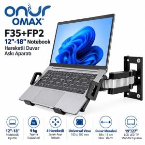ONUR F35+FP2 12''-18'' Notebook Hareketli Duvar Askı Aparatı