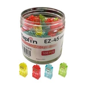 Taplin TK-877C EZ RJ45 CAT6 8P-8C 4 Renkli Soket - 100Adet