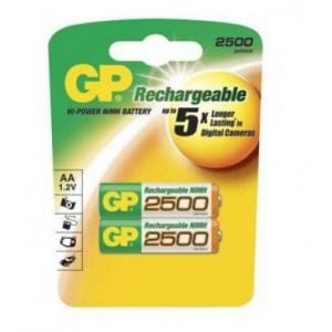 GP 2500mA Şarjlı Kalem Pil AA 1.2Volt