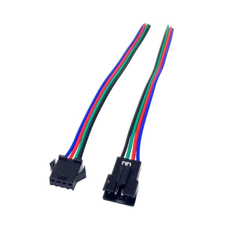 Electroon 4 Pinli Soketli Kablo Dişi-Erkek Takım 15cm / IC261J-4