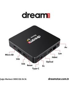 Dreamstar Nova TV+ (12 Ay Premium Üyelik Hediyeli) 4K Lisanslı Android TV Box 2GB Ram 32GB Hafıza