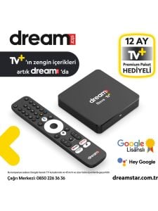 Dreamstar Nova TV+ (12 Ay Premium Üyelik Hediyeli) 4K Lisanslı Android TV Box 2GB Ram 32GB Hafıza