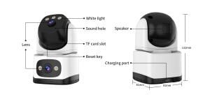 Vstarcam CS995DR 2 Kameralı 6MP Çift Yönlü Ses Wi-Fi Bebek Kamera