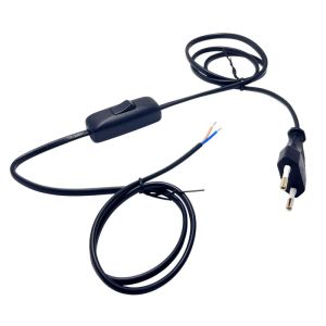 Electroon 220Volt Anahtarlı Power Kablo 1 mt 2x0.75mm