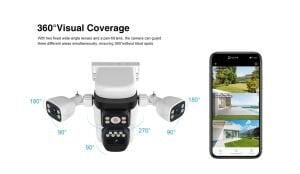 Vstarcam CB621SR 3 Kameralı 6MP Güneş Panelli Solar Wifi PTZ Kamera