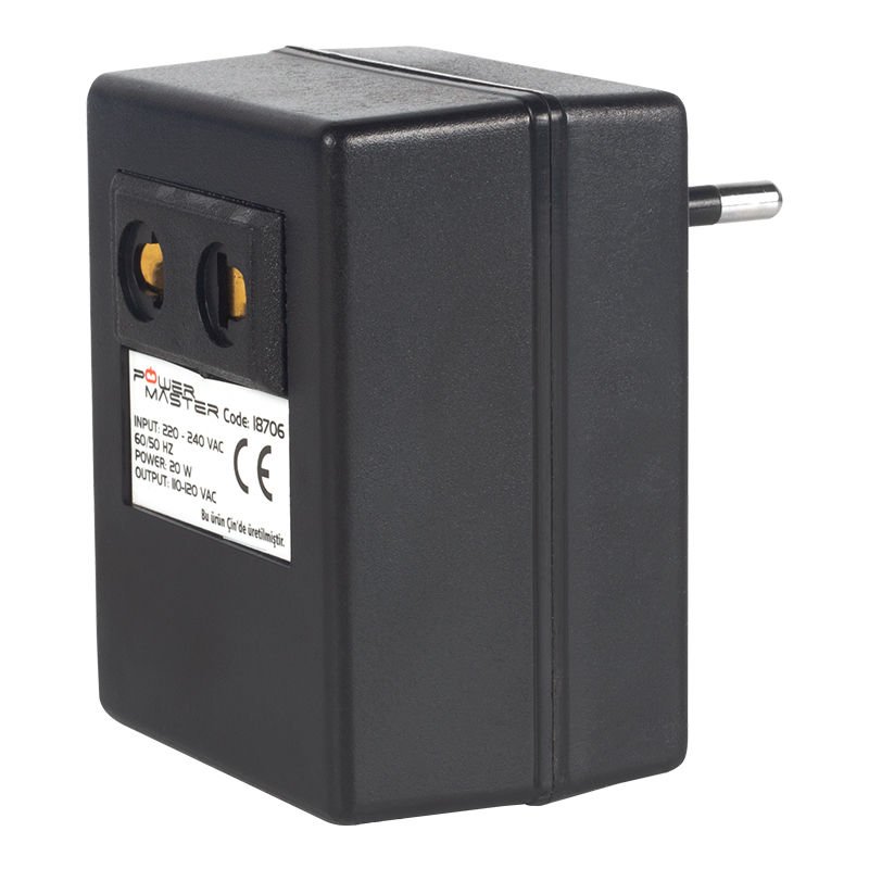 Powermaster 20Watt 220V-110V AC-AC Dönüştürücü Konvertör