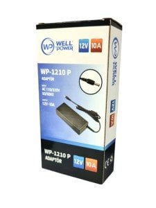 WellPower 12Volt 10Amper Plastik Kasa Adaptör 12V 10A 5.5x2.5mm Jak Fişli
