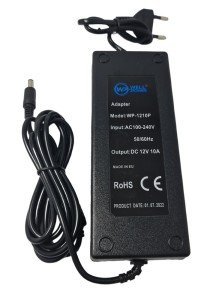WellPower 12Volt 10Amper Plastik Kasa Adaptör 12V 10A 5.5x2.5mm Jak Fişli