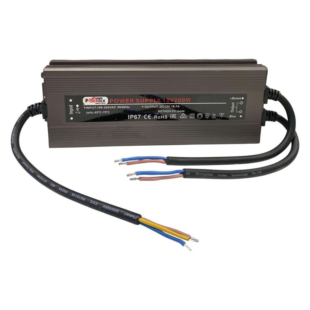Hightek HT1403 12Volt 16.7amper 200Watt IP67 Dış Mekan Adaptör Trafo