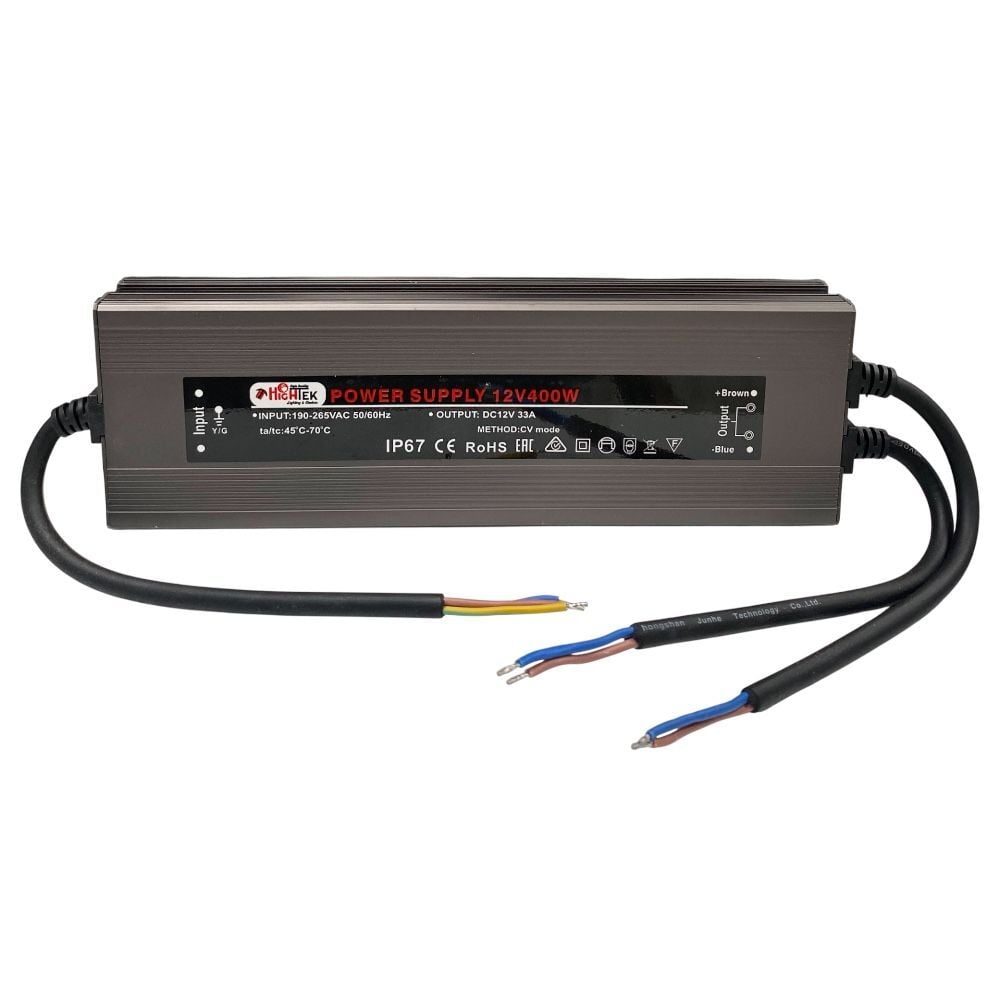 Hightek HT1399 12Volt 33Amper 400Watt IP67 Dış Mekan Adaptör/Trafo