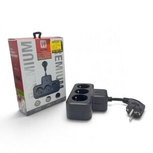 hi-link 3 Soketli 2xTypeC+1xUSB Girişli Termal Akım Korumalı Priz - Siyah