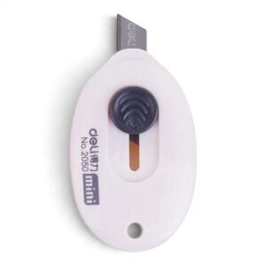 Powermaster PM-14375 Çelik Bıçaklı Mini Tekli Falçata Maket Bıçağı BEYAZ