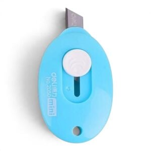 Powermaster PM-14375 Çelik Bıçaklı Mini Tekli Falçata Maket Bıçağı Mavi