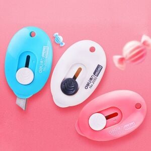 Powermaster PM-14375 Çelik Bıçaklı Mini Tekli Falçata Maket Bıçağı Mavi