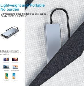 Taplin TK-122 11 in 1 Type-C Hub USB HDMI VGA LAN Çoklayıcı