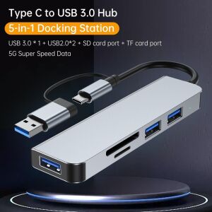 Taplin TK-125 3Port Usb Type-C Çoklayıcı Hub Kart Okuyucu