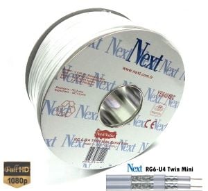 Next YE-6404BC RG-U4 Mini Twin Bakır Anten Kablosu 40Metre