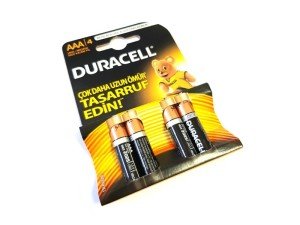Duracell Alkalin İnce Kalem Pil AAA - 4Adet