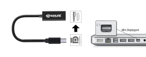 Sunline 170624 Mini DisplayPort-HDMI Dönüştürücü