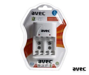 AVEC AV-802 Universal AA-AAA-9Volt Pil Şarj Cihazı Ni-CDNi-MH