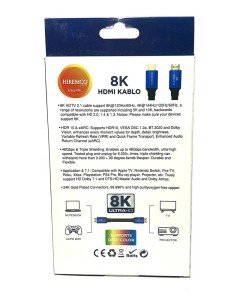 Hiremco 8K Ultra HD 1Metre HDMI Kablo