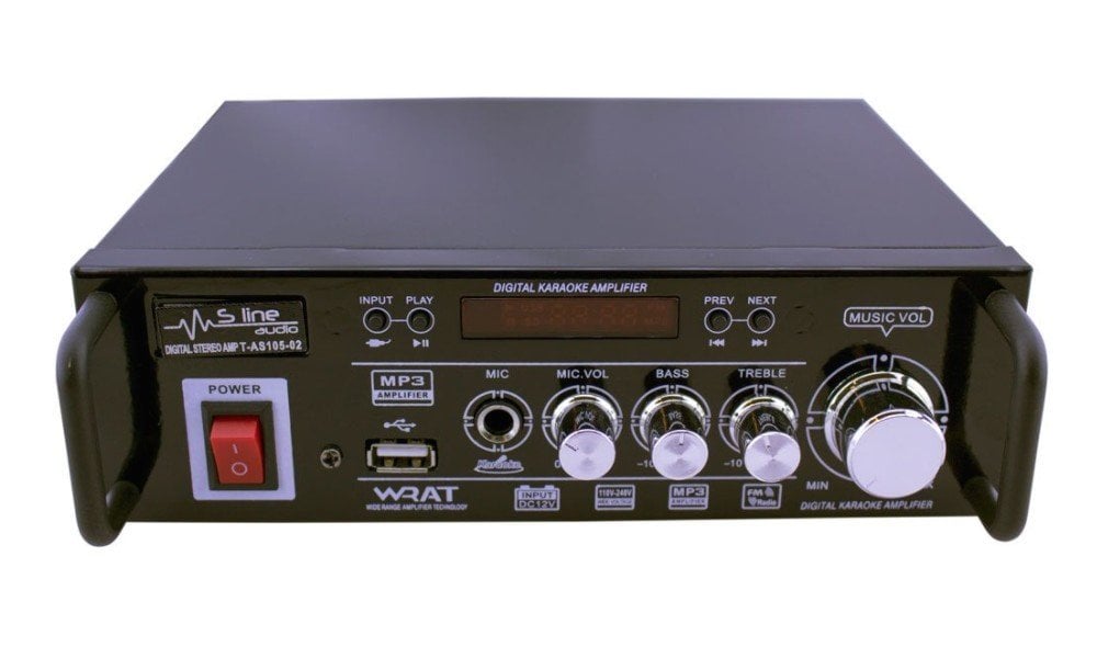 Sline Audio 2x15Watt Trafosuz Stereo Amfi Bluetooth-USB-SD Destekli