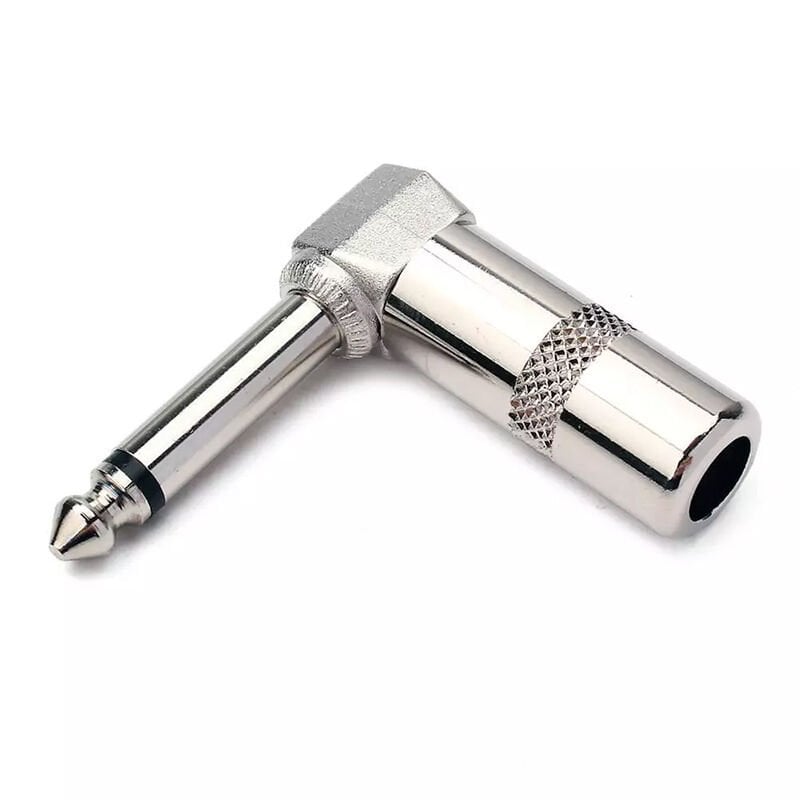 electroon 6.3mm L Tipi Mono Metal Gitar Jak Erkek
