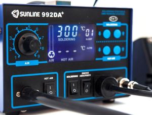 SUNLINE 992DA+ Sıcak Hava Üfleme+ Lehimleme İstasyonu Duman Emici