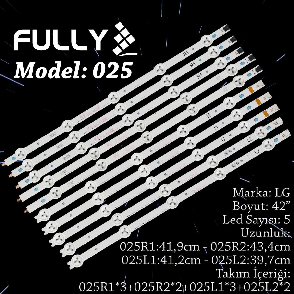 LG 42 INC 5A+5B ADET (SET) TV LED BAR FULLY SET-025