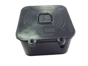 Kare Profesyonel Güvenlik Kamera Montaj Kutusu - Siyah