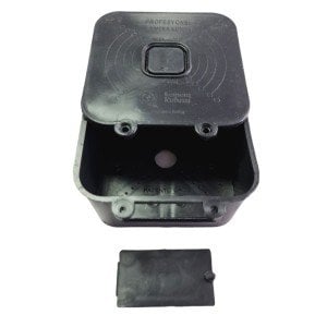 Kare Profesyonel Güvenlik Kamera Montaj Kutusu - Siyah