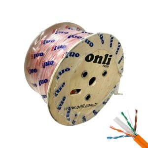 Onli 305Mt 23AWG UTP CAT6 Network Kablosu Turuncu Yerli Üretim