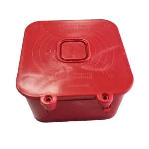 Kare Profesyonel Güvenlik Kamera Montaj Kutusu - Kırmızı