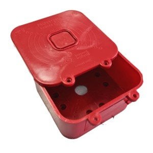 Kare Profesyonel Güvenlik Kamera Montaj Kutusu - Kırmızı