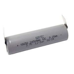 Sertec Batarya 18650 2450Mah 12C Gri / Puntolu / 1 Adet