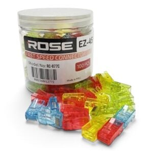 Rose CAT6 EZ-RJ45 Açık Uçlu 4 Renkli Soket 8P/8C - 100Adet