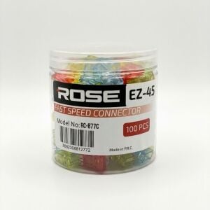 Rose CAT6 EZ-RJ45 Açık Uçlu 4 Renkli Soket 8P/8C - 100Adet