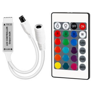 Powermaster 5-12-24Volt 3x2 Amper Mini 24 Tuşlu Led RGB Kontrol Cihazı