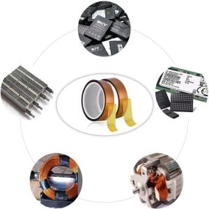 electroon 20mm 33mt Polyimid Yüksek Isı izolasyon Bandı Kapton Bant