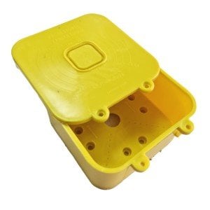 Kare Profesyonel Güvenlik Kamera Montaj Kutusu - Sarı