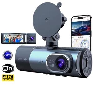 Powermaster PM-27086 3.16'' Tft Ekran Çift Kameralı Gps Modüllü Hd Araç Kamerası Dvr