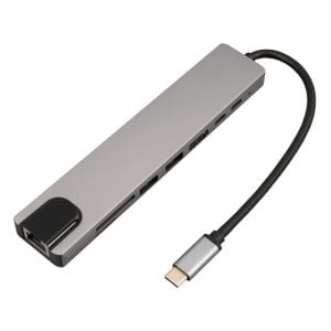 Swat Type-C 8in1 HDMI Çok Fonksiyonlu USB 3.0 Dock Station 10/100 (Macbook - PC - Playstation - Xbox)