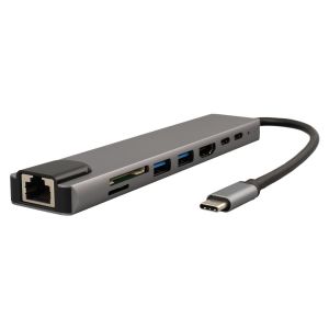 Swat Type-C 8in1 HDMI Çok Fonksiyonlu USB 3.0 Dock Station 10/100 (Macbook - PC - Playstation - Xbox)