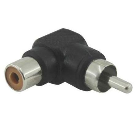 RCA Erkek - RCA Dişi 90 derece Siyah