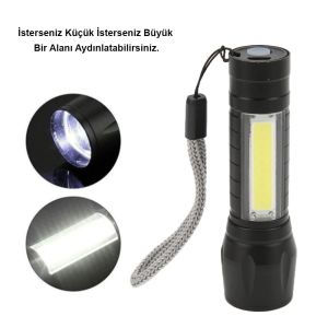 electroon PM-4525 Power Ledli USB Şarjlı Mini El Feneri