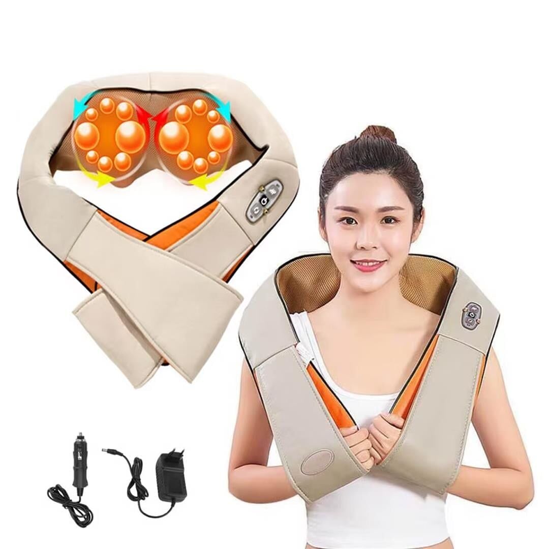 PowerMaster Bel Boyun Sırt Omuz Tüm Vücut Yastık Tip Masaj Aleti Boyundan Asmalı Ovmalı