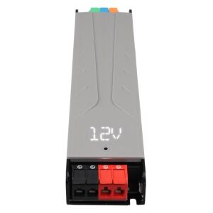 PowerMaster PM-26840 12Volt 15Amper 180Watt Slim Metal Kasa Adaptör Voltaj Göstergeli 218x51x27mm